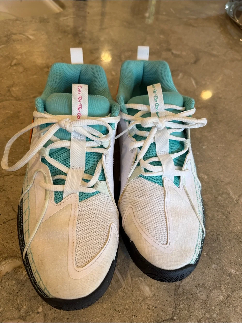 Nike White Teal Black Orange Women’s Athletic Sneakers